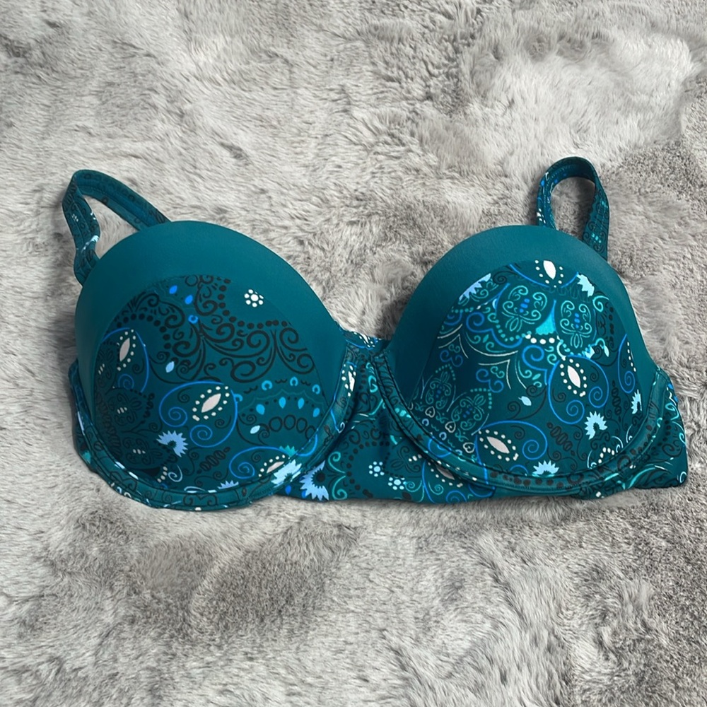 SOLD Swimsuits For All Teal Patterned One Piece. NWOT